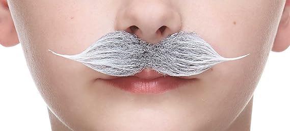 Mustaches for Kids Gray and White