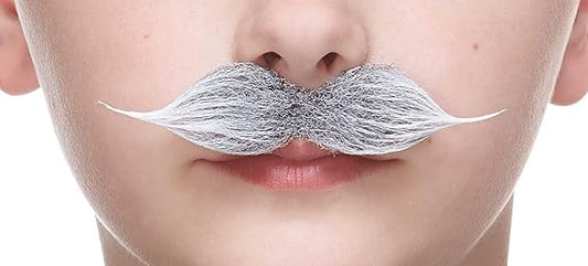 Mustaches for Kids Gray and White