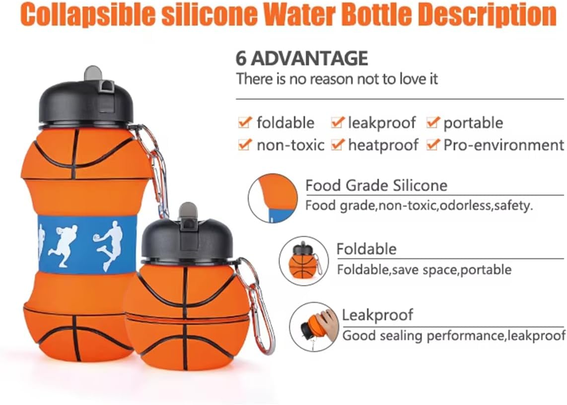 550ML Foldable Bottle Basketball