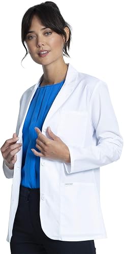 Bata de consulta de 28" blanca