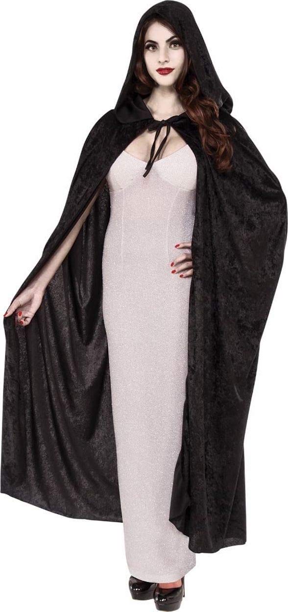 HOODED VELVET CAPE