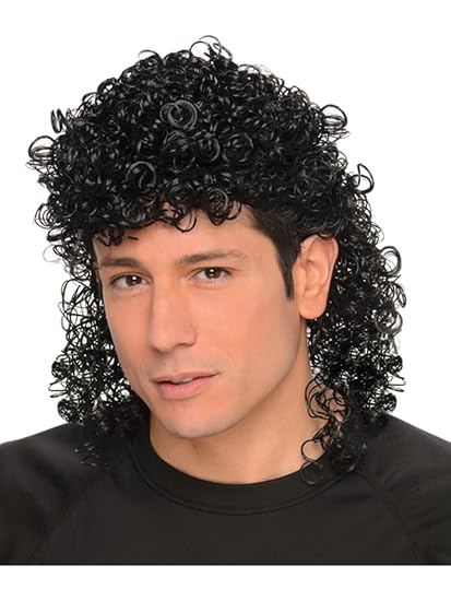 Black Curly Mullet