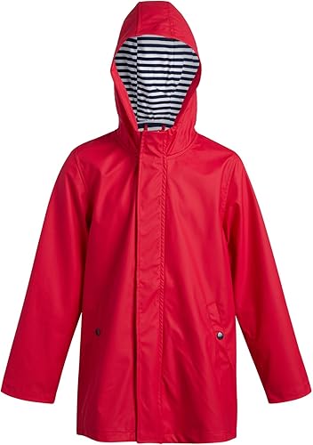 Solid Puffer Rain Jacket Red Boy