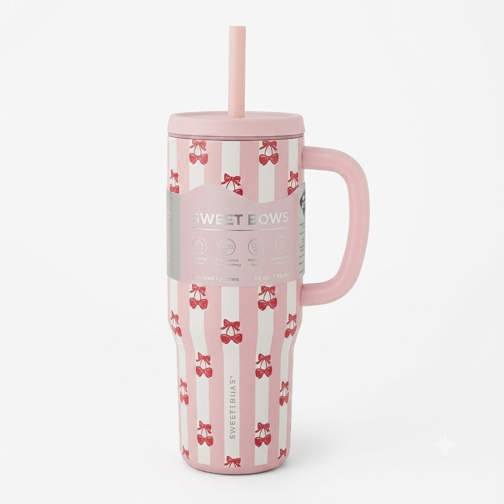 30oz Handled Tumbler - 3D Cherry