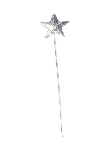 Sequin Silver Angels Wand 16"