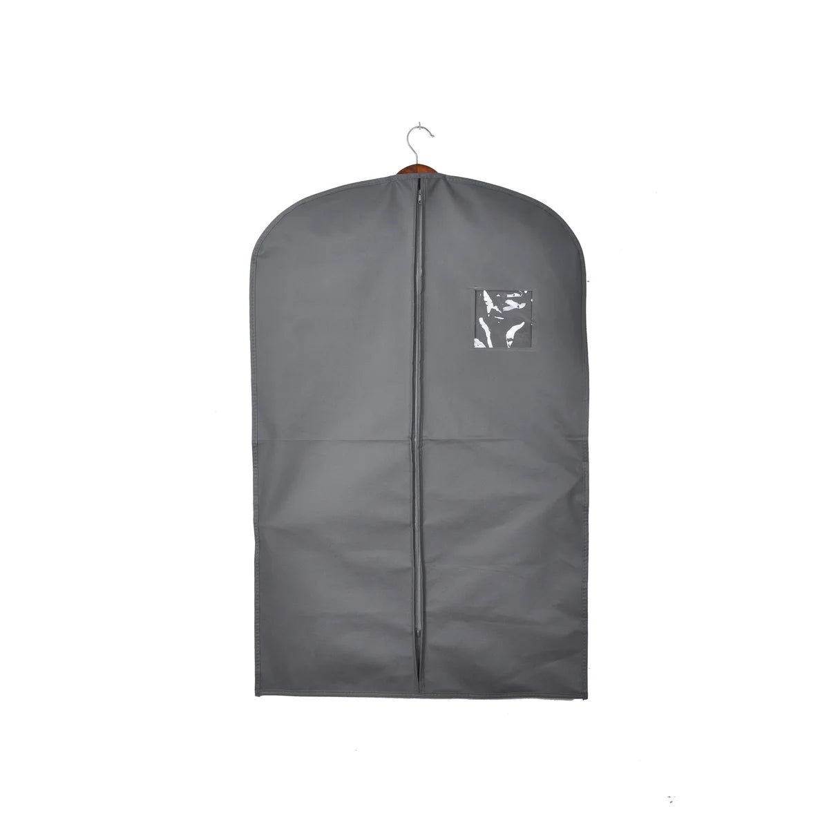 23.65" x 36.25" Non Woven Suit Bag with Zipper Black