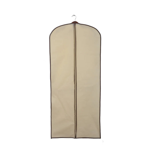 23.65" x 53.25" Bolsa para Vestidos no Tejida con Cremallera Beige