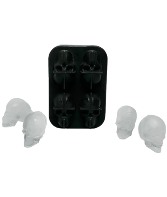 Silicone 4 Skull Ice Tray