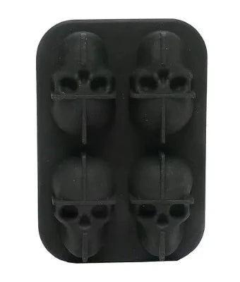 Silicone 4 Skull Ice Tray