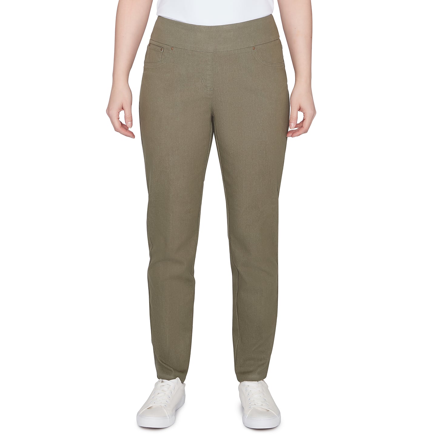 Pant Colored Denim Olive  - Ruby Rd