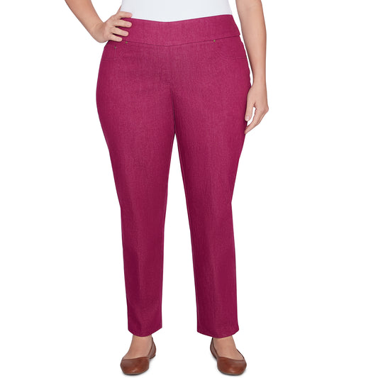 Plus Pant Colored Denim Bordeaux - Ruby Rd