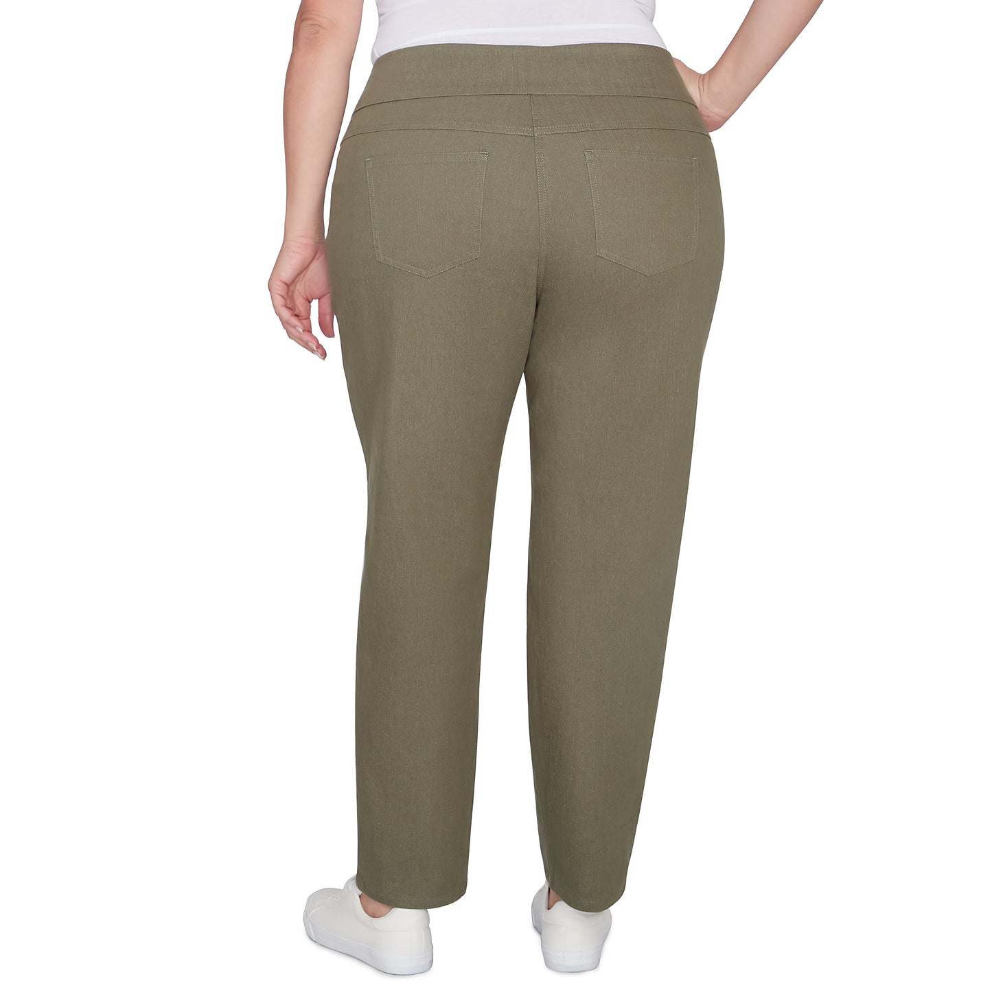 Plus Pant Colored Denim Olive - Ruby Rd