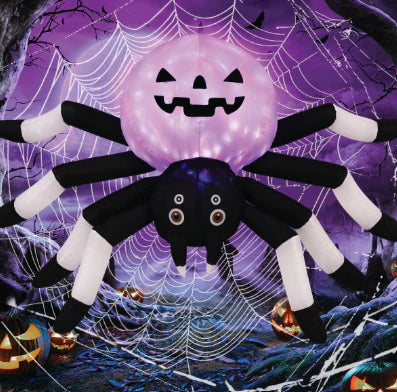 5LongHalloween Inflatable Spider in Purple