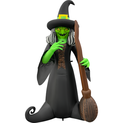 Bruja inflable de Halloween de 6 pies de alto