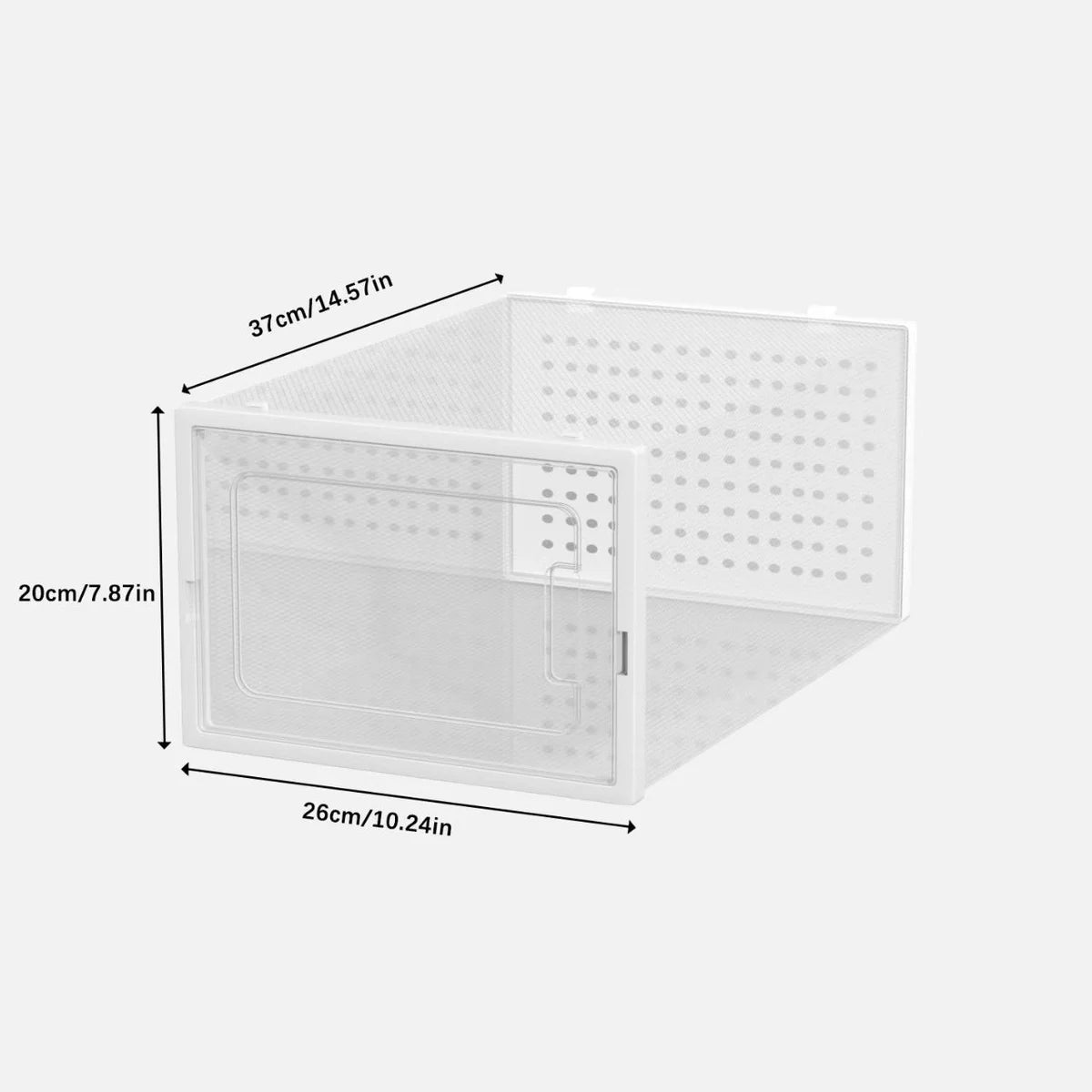 White - 12 Pack XL Stackable Shoe Organizer Boxes