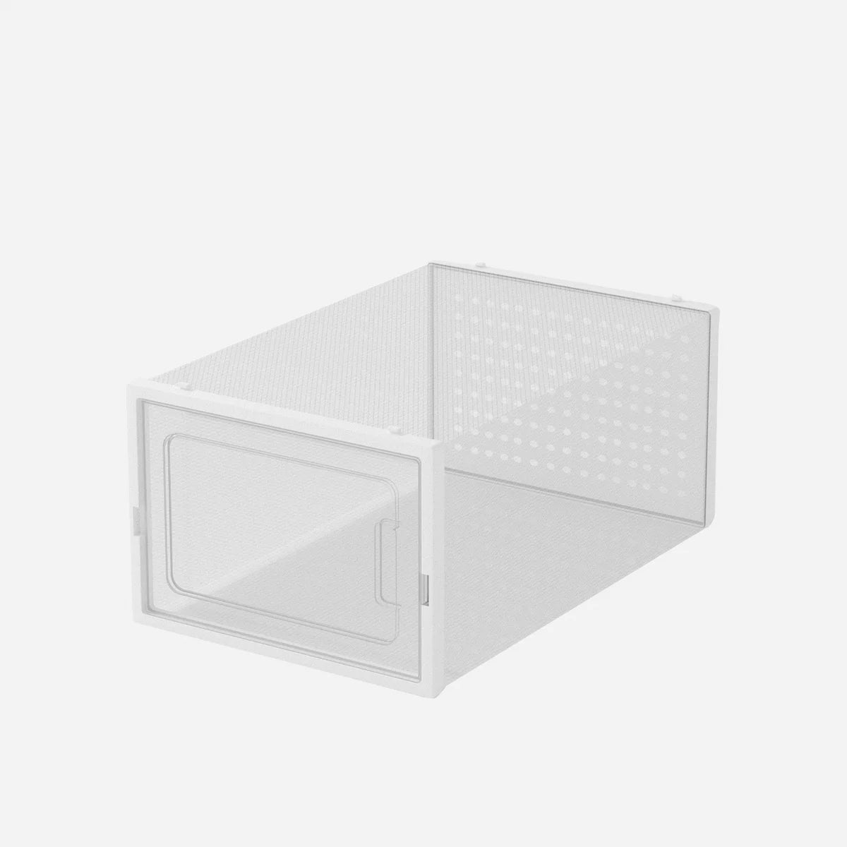 White - 12 Pack XL Stackable Shoe Organizer Boxes