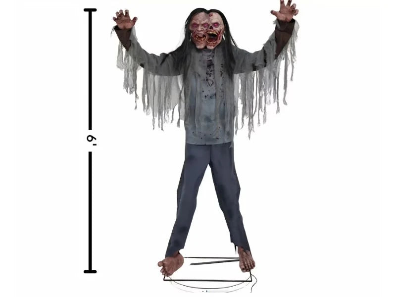 6 FT Animated Light-Up Jack & Jill Zombie Halloween Decoration