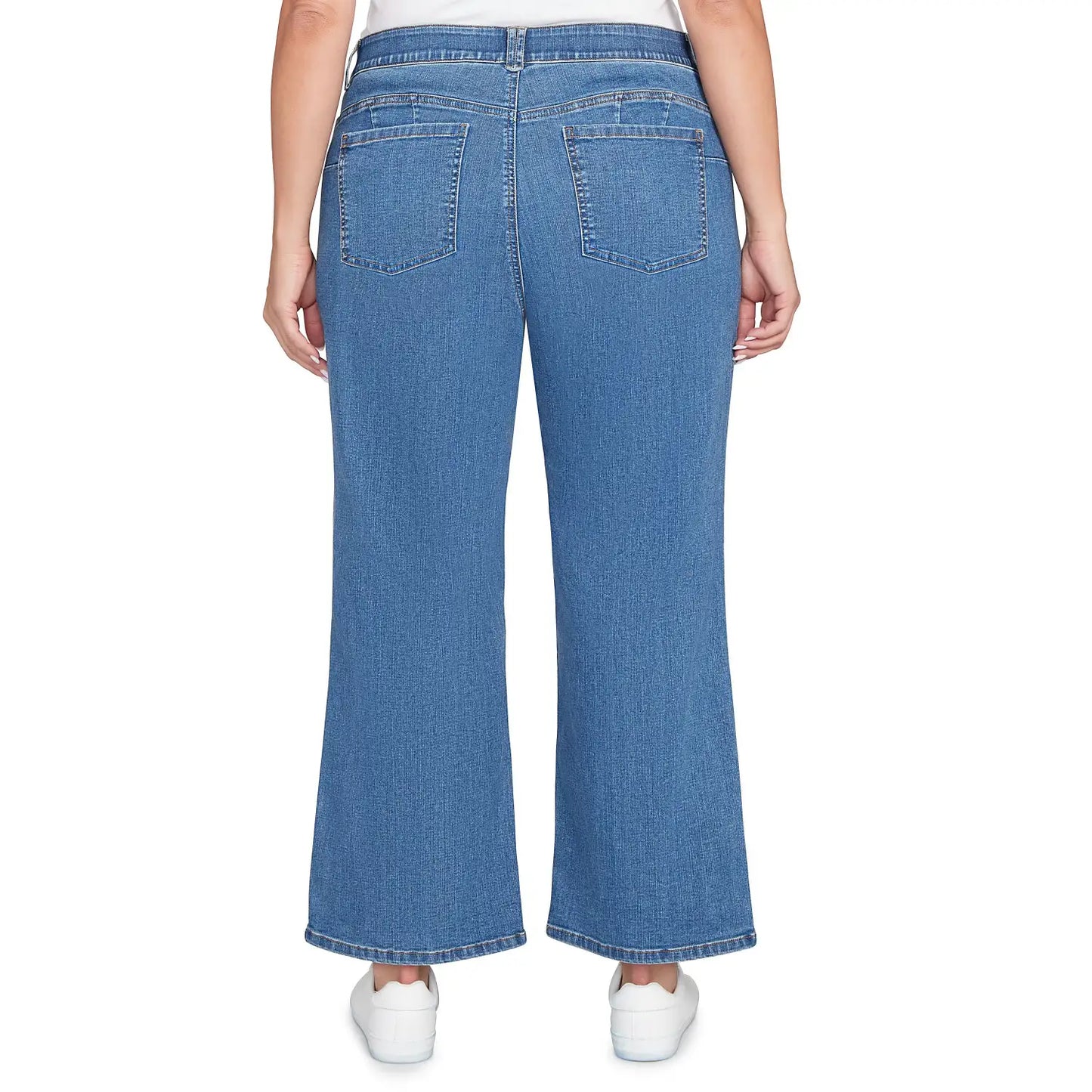 Plus Stovepipe Wide Leg Jeans Light indigo - Ruby Rd