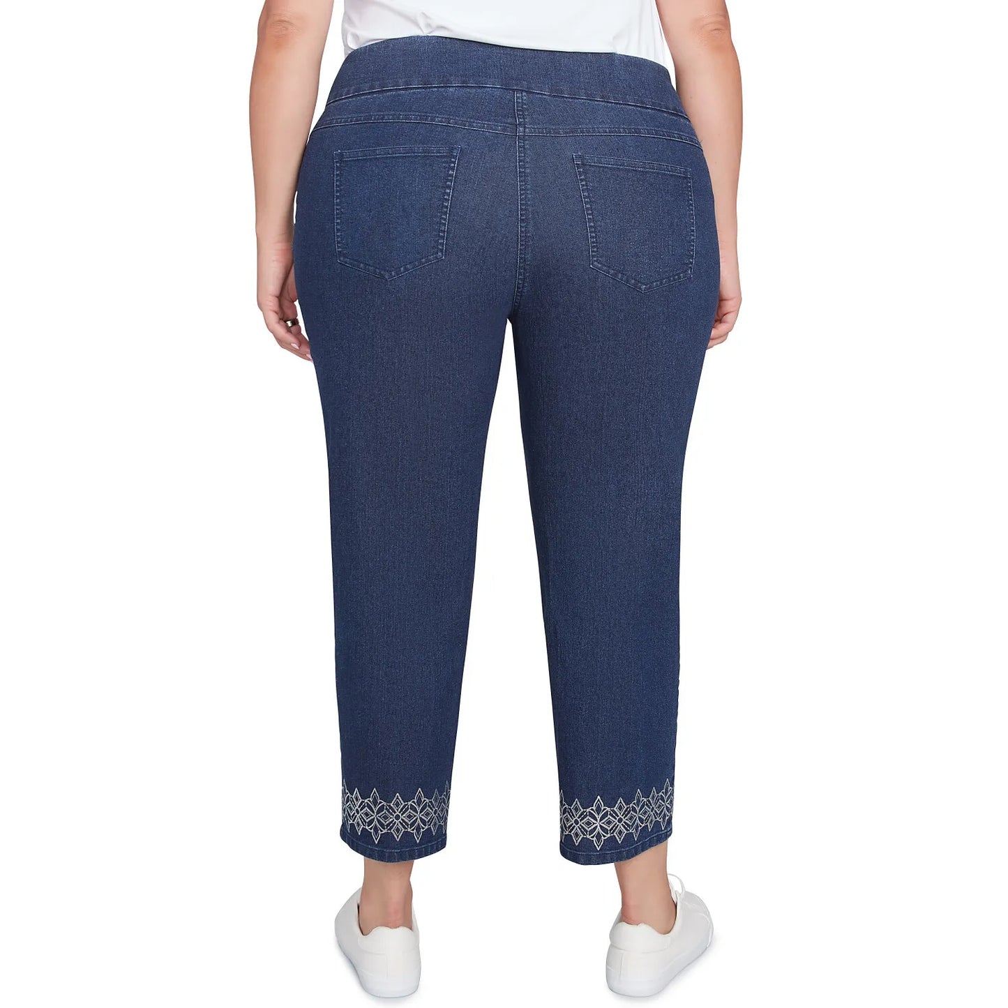 Plus Pull On Extra Stretch Foiled Jeans   - Ruby Rd