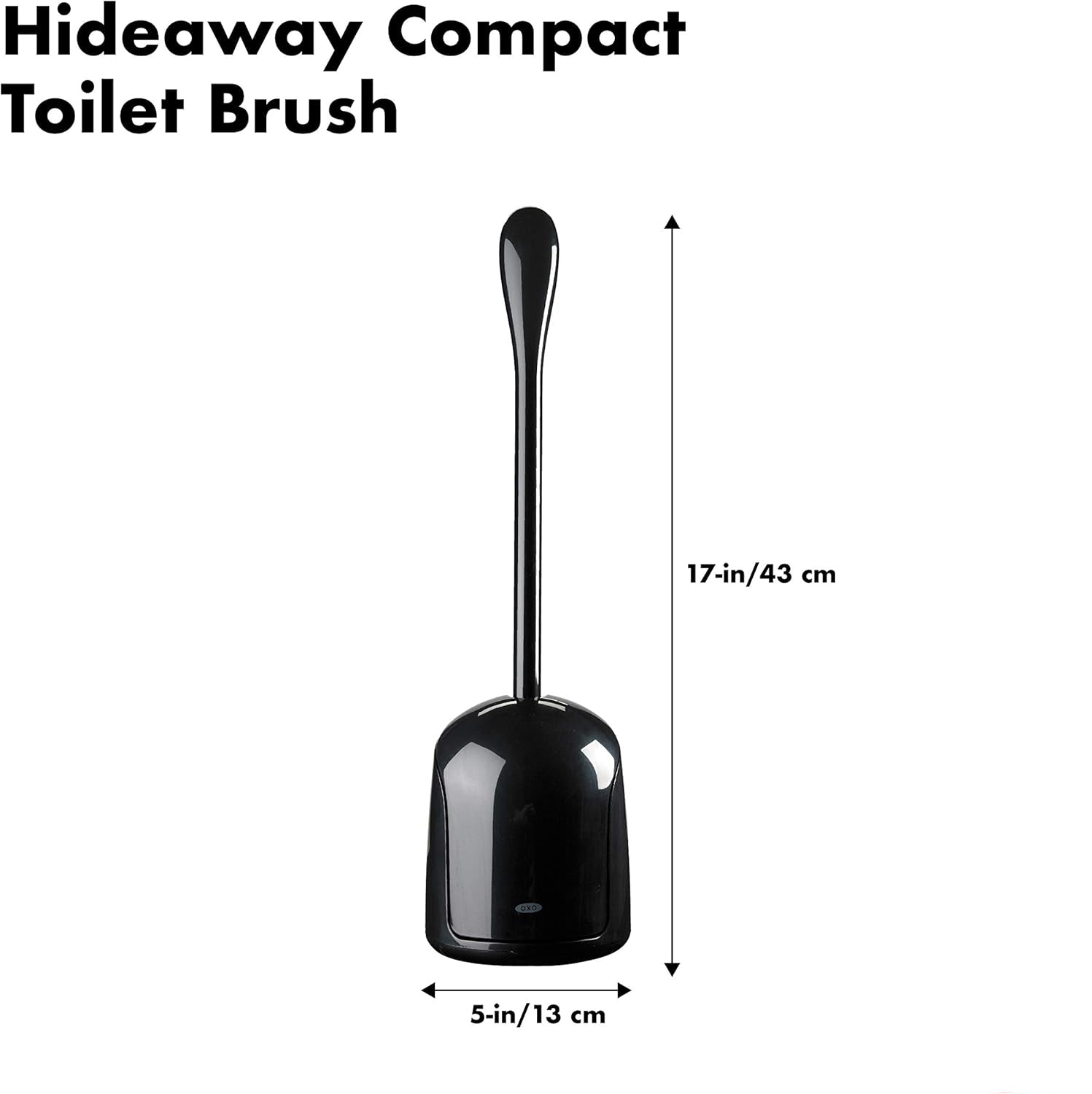 Compact Toilet Brush & Canister Black