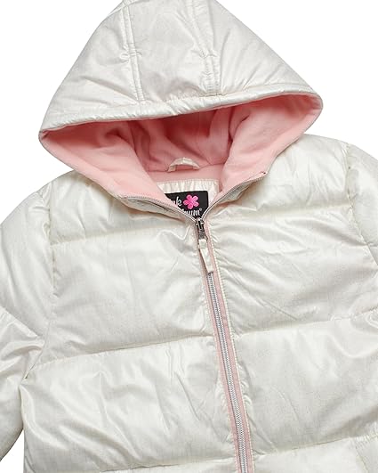 GWP Metallic Grid Puffer Ivory