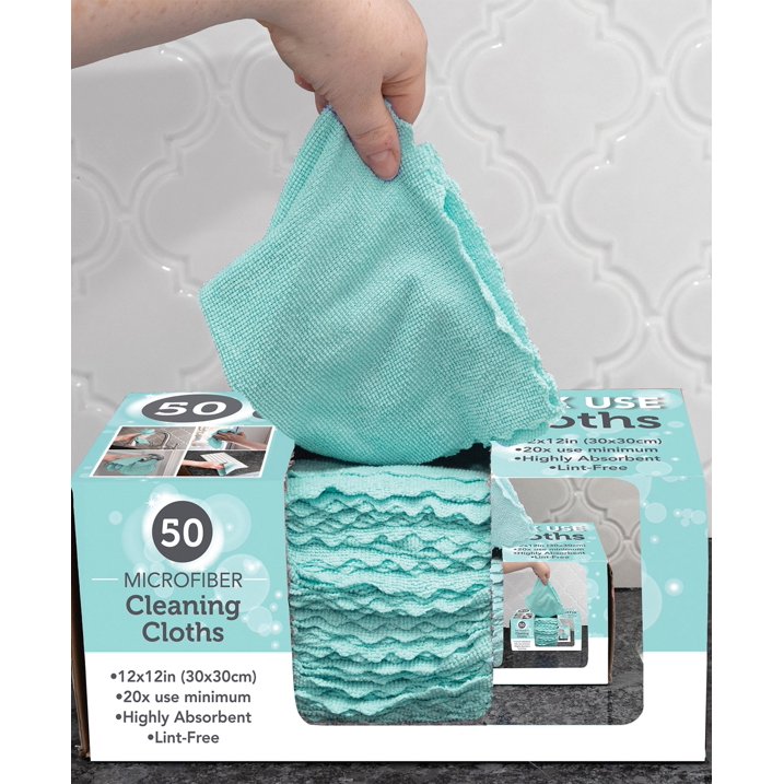 Microfiber Cloth Box (50-pack) Mint