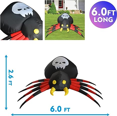 6FT Long Inflatable Spider