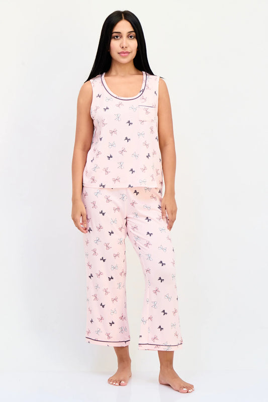 Tank Knit Pj Set Pink