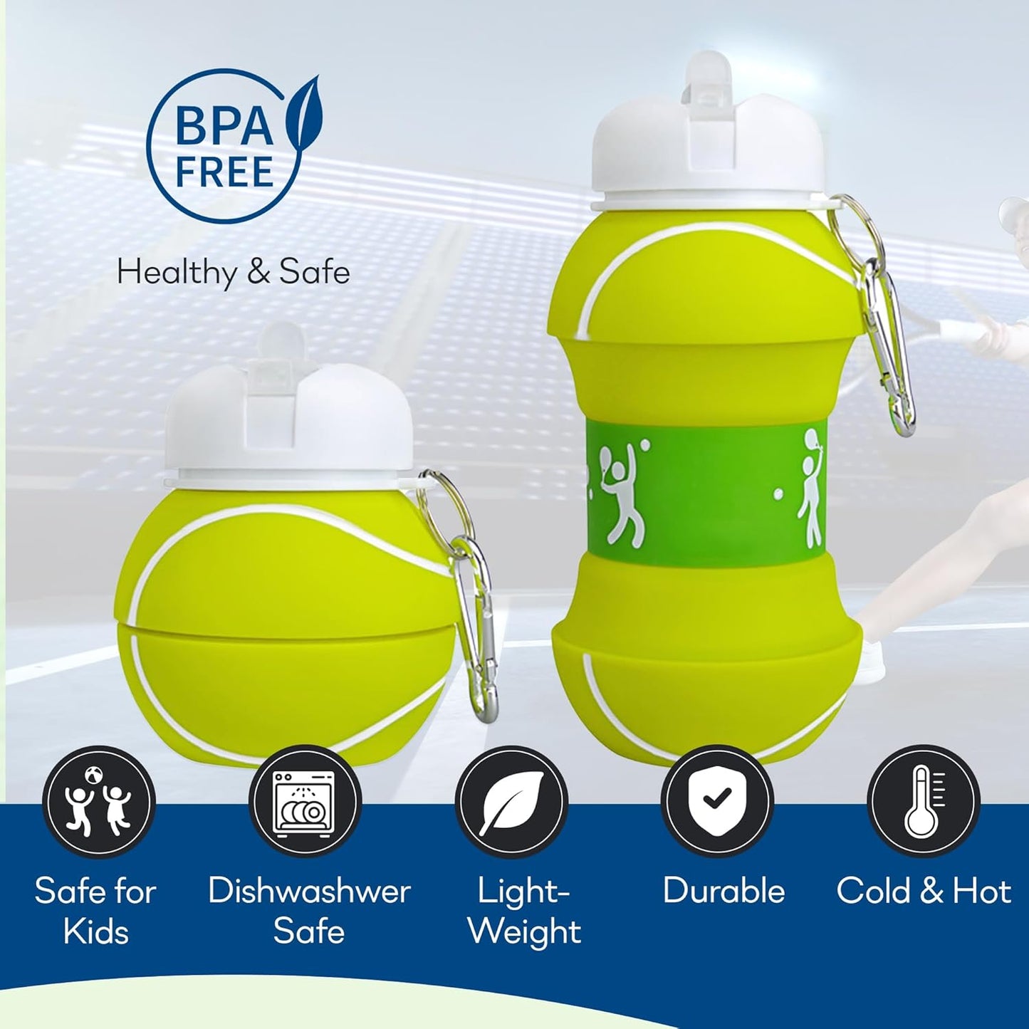 550ML Foldable Bottle Tennis
