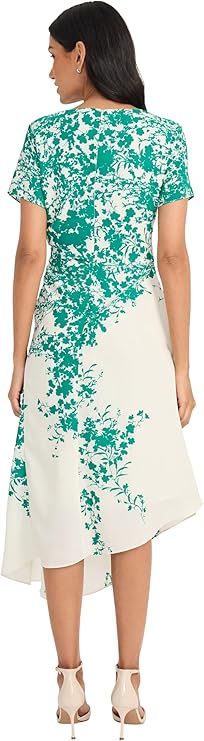 Dress Cream-Green in Printed - Maggy London