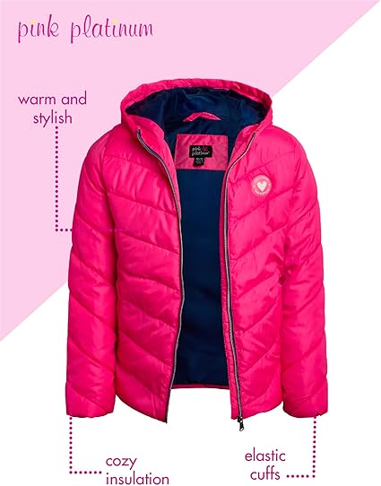 Solid Faux Packable Midwt Jacket Hot Pink