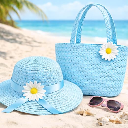 Tea Party Hat and Bag Set Blue