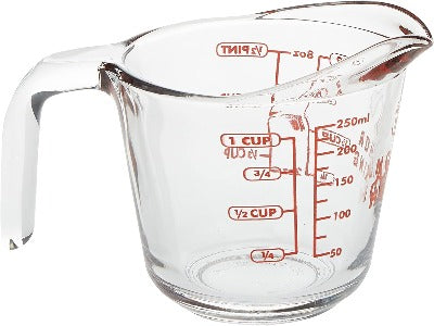 8 oz Open Handle Measuring Cup With Red