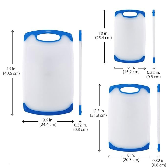 Non Poly Board Set of 3 Blue