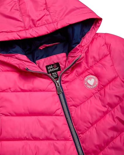 Solid Faux Packable Midwt Jacket Hot Pink