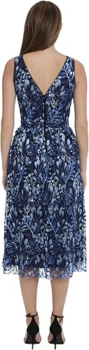 Sequin Dress Blue Multi  - Maggy London