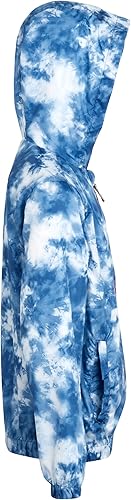 Geo Tie Dye Windbreaker Blue