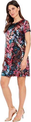 Short Sleeve Shirt Shift Dress Plum Multi