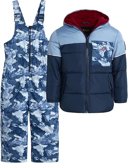 Printed Camo Snowsuit Dark Navy