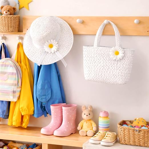 Tea Party Hat and Bag Set White