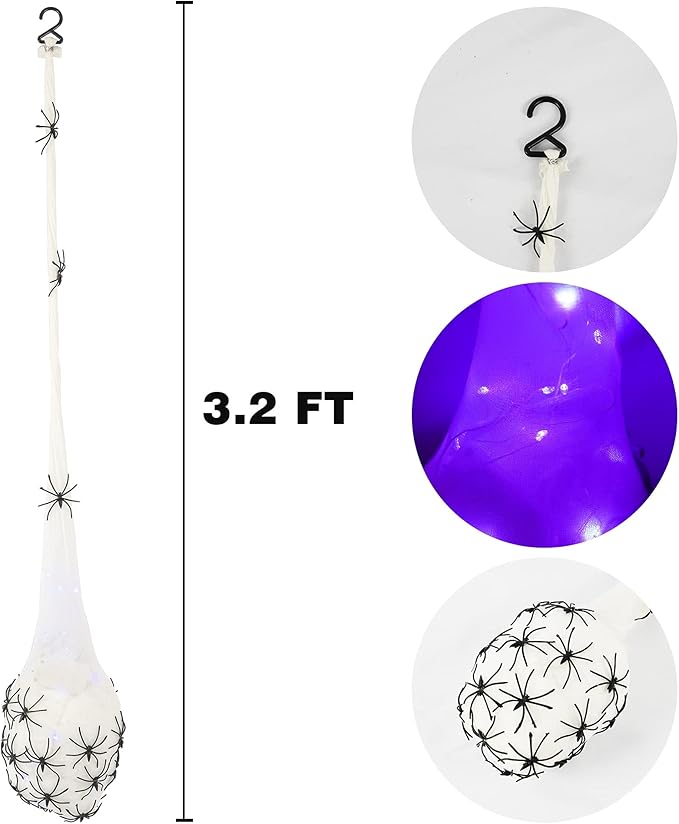 HANGING SPIDER EGG SACKS 3.2'