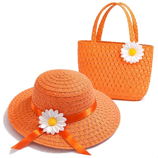Tea Party Hat and Bag Set Orange