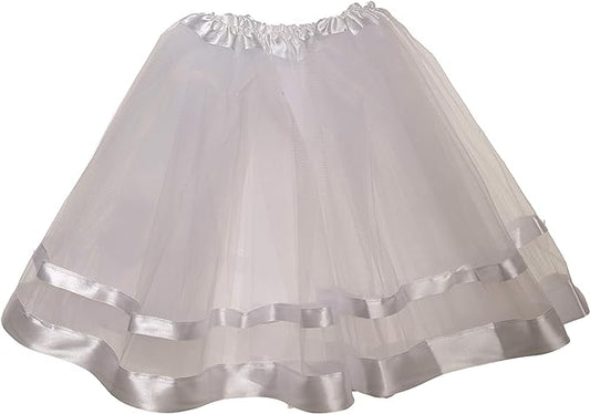 Tutu White With White Ribbon