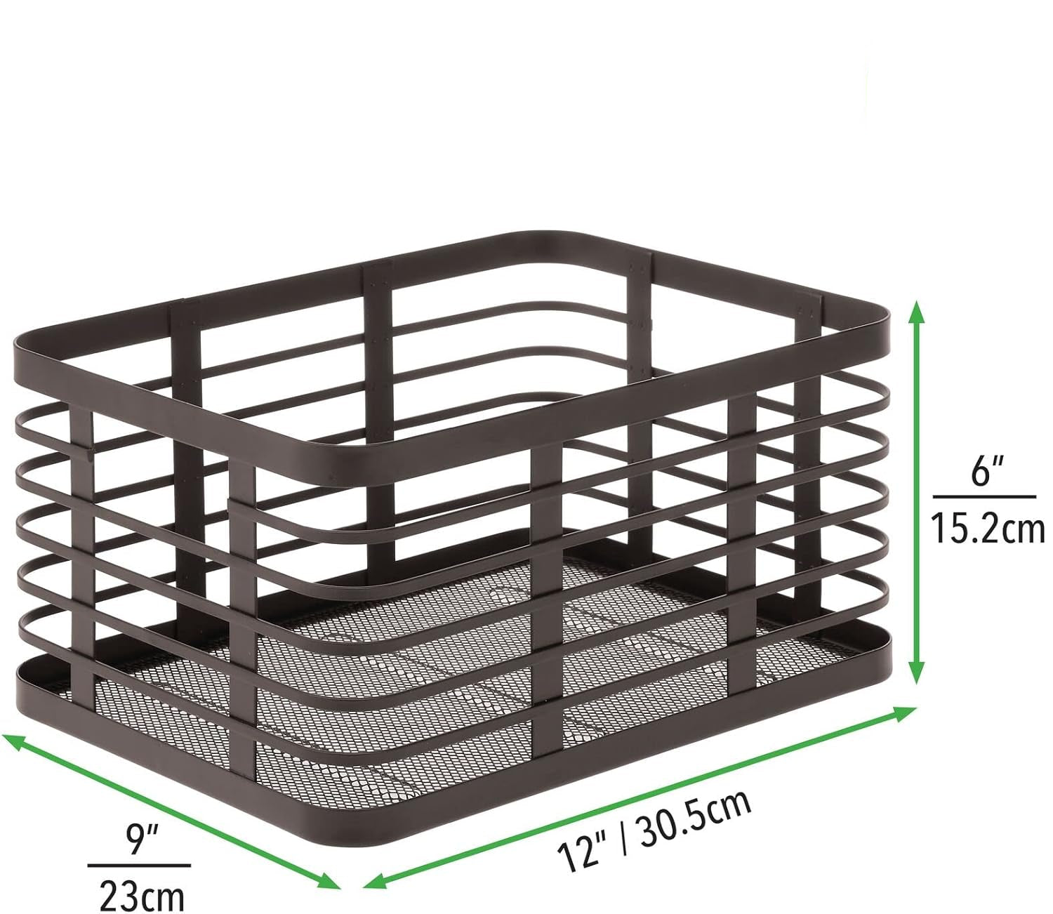 Wire Basket Black 12 x 9 x 6