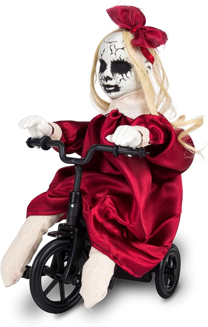 Sound Activated Animated Talking Zombie Child Riding Tricycle