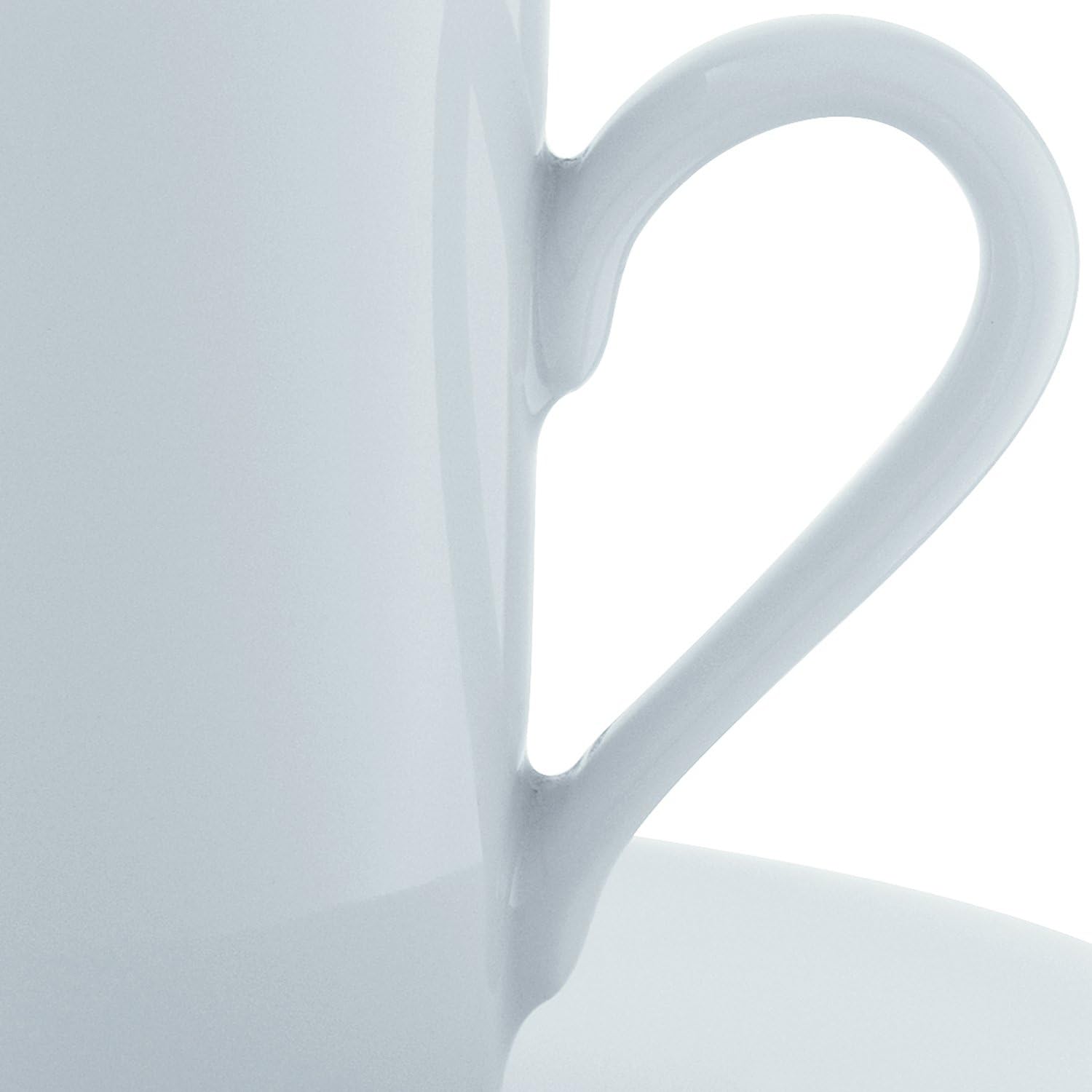 Cup and saucer set White, 12 pieces