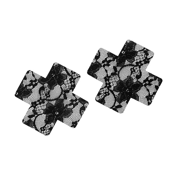 Vogue Black Lace X Nipple Cover Pasties