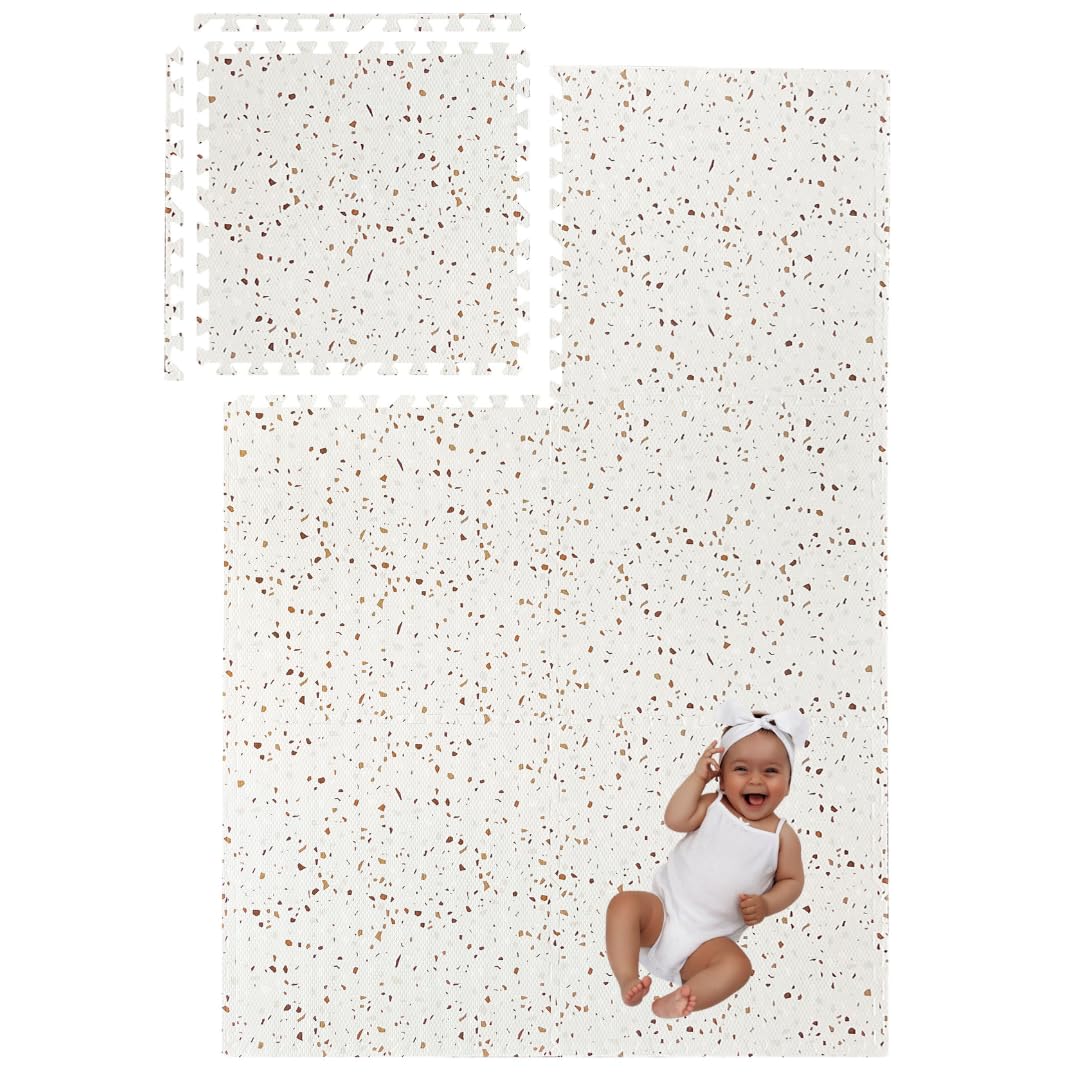 Play Mat with Design 6 Pieces - Brown