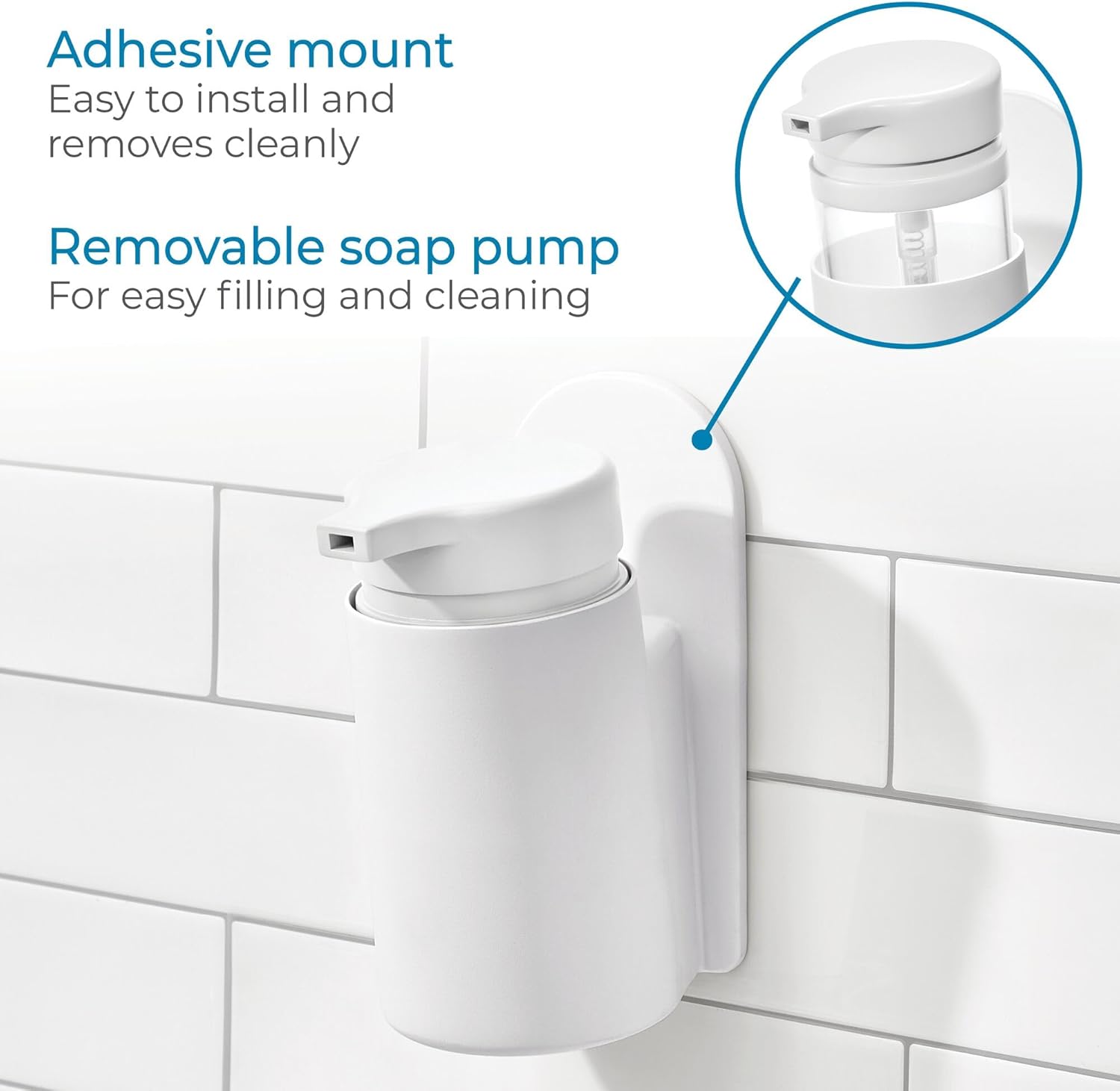 Self-Adhesive Soap Pump