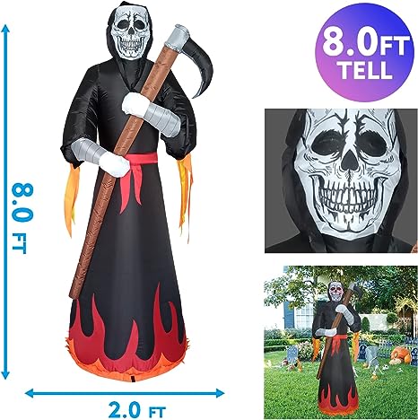 8FT Tall  Inflatable Grim Reaper